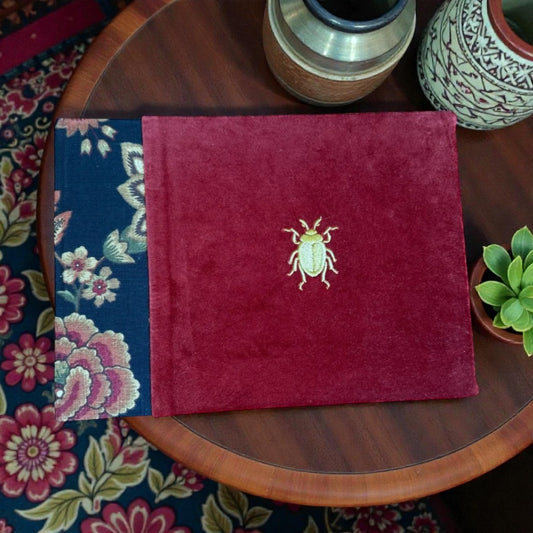 Álbum Beetle Estampado Floral Velvet Ladrillo